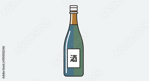 Sake Bottle with Japanese Character