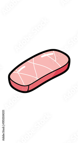 Raw Tuna Steak Illustration