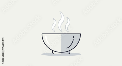 Steaming Bowl of Hot Food Icon