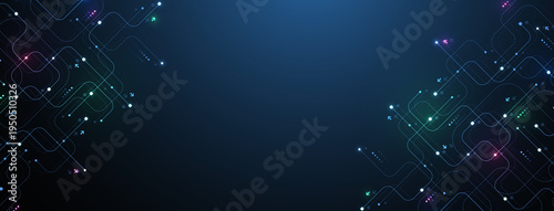 Digital tech motherboard texture design. Creative idea banner concept for internet technology. Software coding. Engineering concept for poster, cover, banner, header, web, presentation template