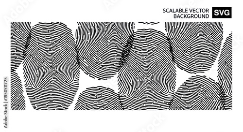 Abstract Fingerprint Background Pattern - Identity and Security Concept