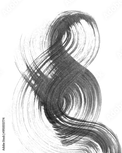 Abstract vector background. Black ink brush strokes, patterns, posters, cover.