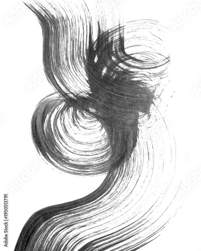 Abstract vector background. Black ink brush strokes, patterns, posters, cover.