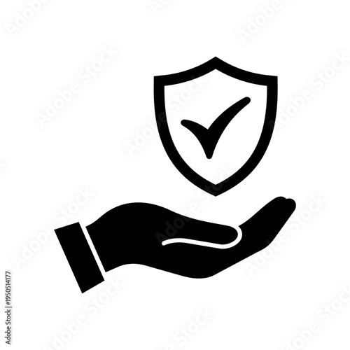 Insurance icon. Vector icon isolated on white background.