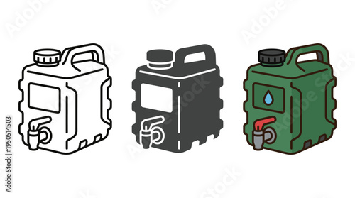 Jerry Can Containers in Different Colors