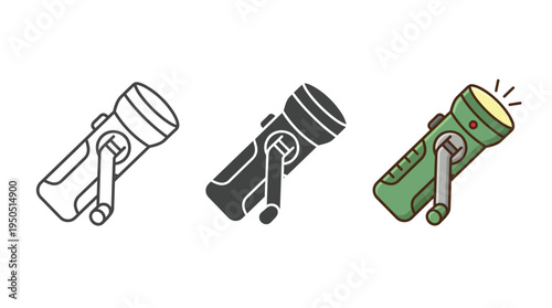 Flashlight Icons Set