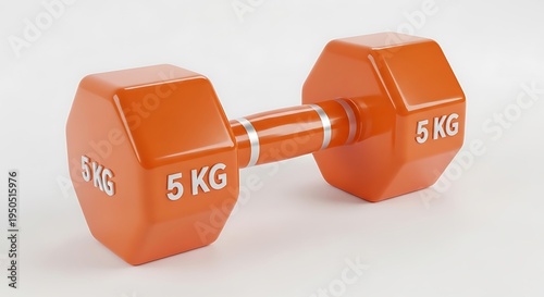Orange Dumbbells for Fitness Training.
