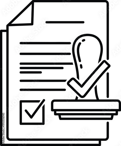 Checklist document verification icon