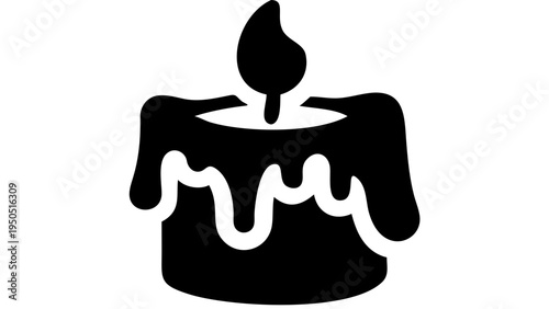 Candle wax vector icon