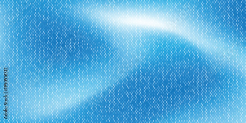 Blue digital mosaic surface with tiny repeating elements forming abstract flowing structures.