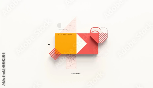 Modern vector illustration featuring abstract geometric triangle shapes in a green 3d origami paper style for a professional business web banner template design