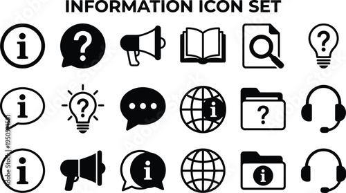 Communication and customer assistance service graphic set for support