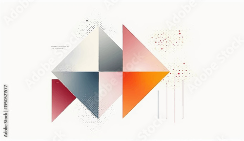 Modern vector illustration featuring abstract geometric triangle shapes in a green 3d origami paper style for a professional business web banner template design