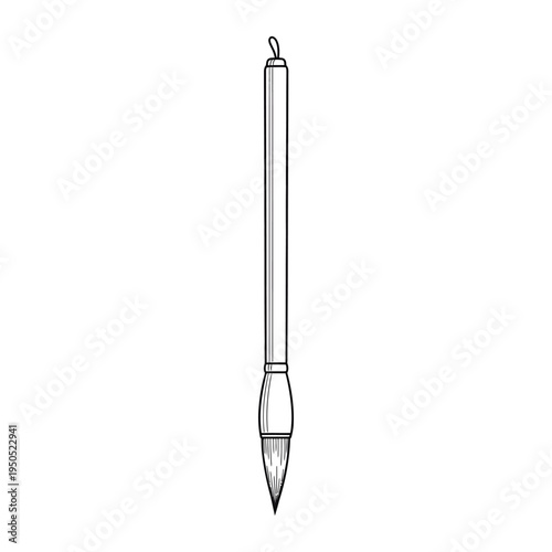 Elegant fountain pen with intricate details in a minimalist setting featuring a sleek nib and a loop perfect for calligraphy and creative writing