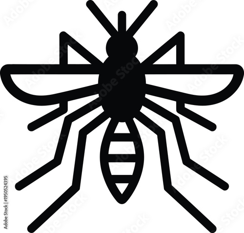 black mosquito illustration