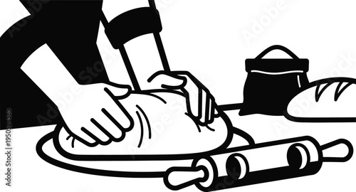 person preparing dough on a plate