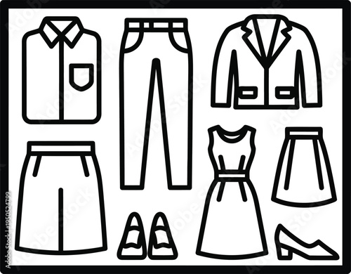 fashion clothing icons