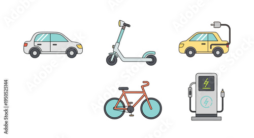 Vehicles on the road transportation.