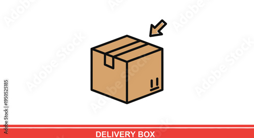 Brown cardboard delivery box package.