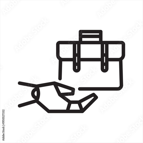 Virtual Employment simple line icon