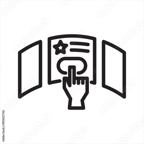 Digital Subscription simple line icon