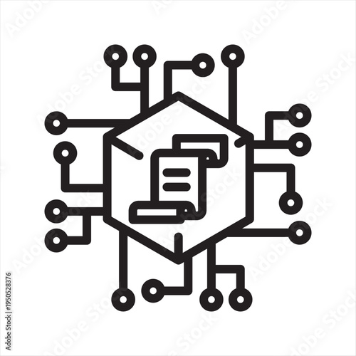 Tokenized Assets property Virtual economy simple line icon