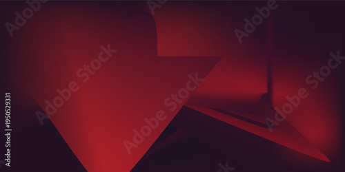 Red black wave background with mesh gradient effect. Vector illustration best trendy modern background