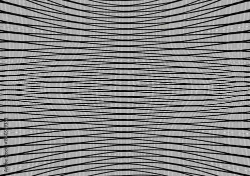Obraz na plátně Abstract Black and White Intersecting Lines Pattern.