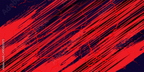 red black brush Car sticker wrap pattern banner abstract sporty lines black orange color combination grunge brush modern pattern racing motorsport vector design. eps 10