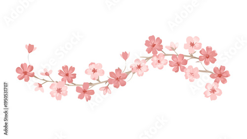 Sakura blossom floral decorative branch