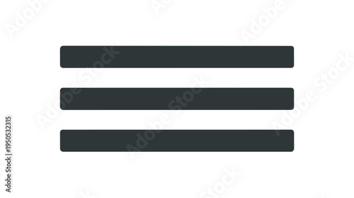 Hamburger menu icon for website navigation and user interface