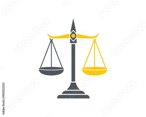 Scales of Justice Illustration for Legal Concepts in Business Environment