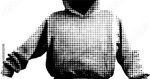 Black and white halftone urban hoodie streetwear design
