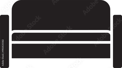 Gray armchair furniture icon simple design one line drawing