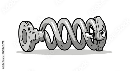 Cartoon angry spring character