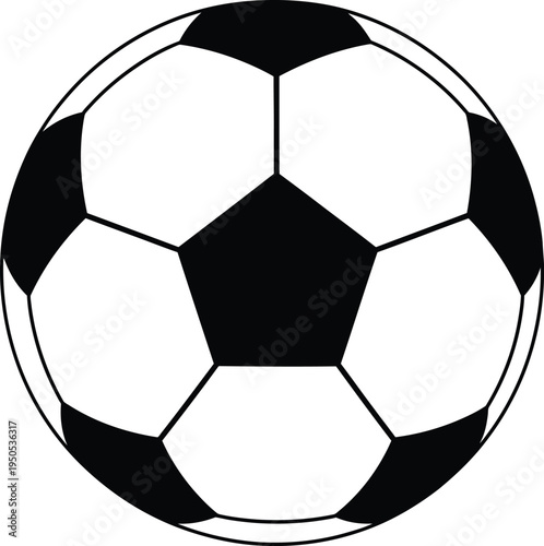 Soccer ball close-up black and white pentagon pattern sport equipment 