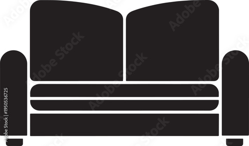 Gray sofa furniture home decor icon  modern armchair design