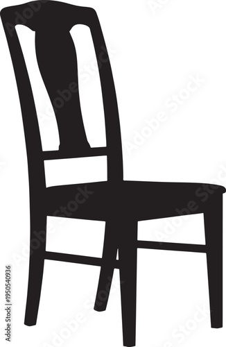 Simple modern chair with backrest and four legs furniture design