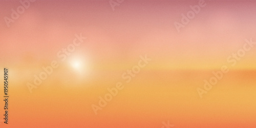 Sunset Sky Background.Sunrise,Cloud in Summer.Vector Sunny day autumn in color pink,yellow twilight in evening by sea beach.Spring field and sun dawn.illustration Cartoon Horizon Naturewinter Sunlight