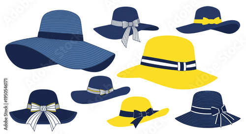 Collection of Stylish Sun Hats for Women, Summer Fashion Accessories