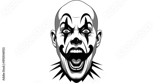 Scary Clown Face - Horror Character Portrait