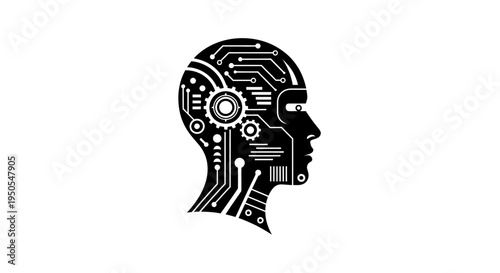 Robotic Head with Circuit Board Design.