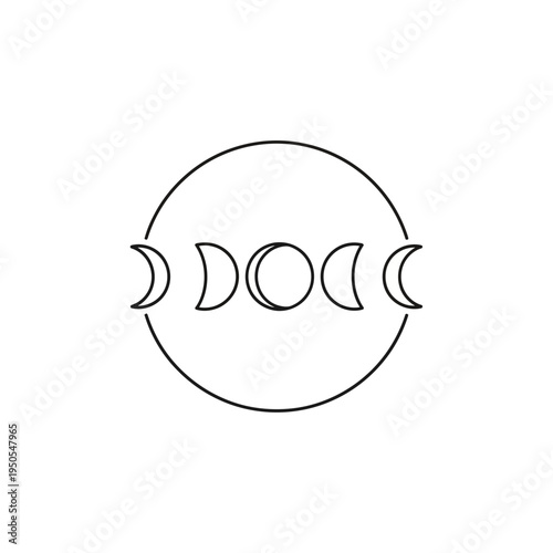 Phases of the Moon Icon.