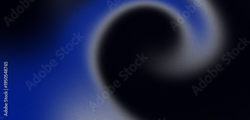 Electric Cobalt and Frost Silver Spiral Gradient with Heavy Technical Grain; Abstract Moody Vortex Liquid Texture featuring Dramatic Shadow Play for High-Tech Branding, Modern Web Design