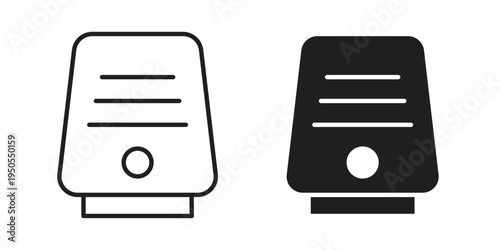 Air purifier icon concept. Simple solid style. line stroke icons