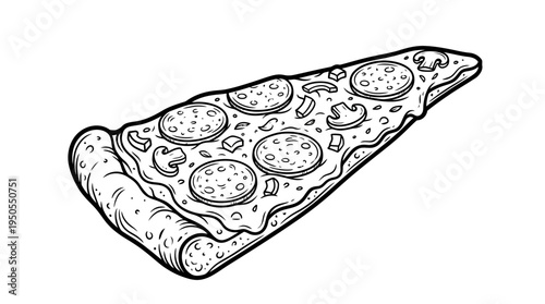 Delicious slice of pepperoni pizza.