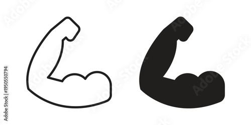 Arm icon concept. Simple solid style. line stroke icons