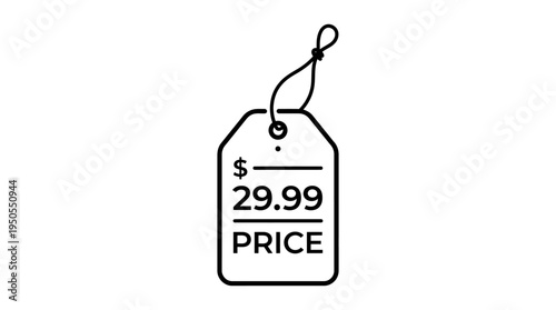 Price tag with dollar sign.