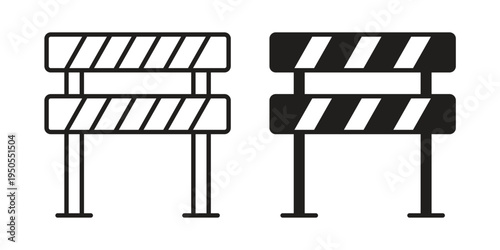 Barrier icon concept. Simple solid style. line stroke icons