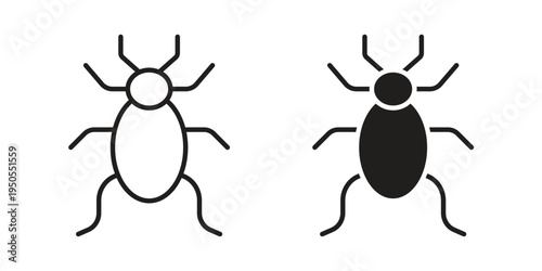 Bedbug icon concept. Simple solid style. line stroke icons